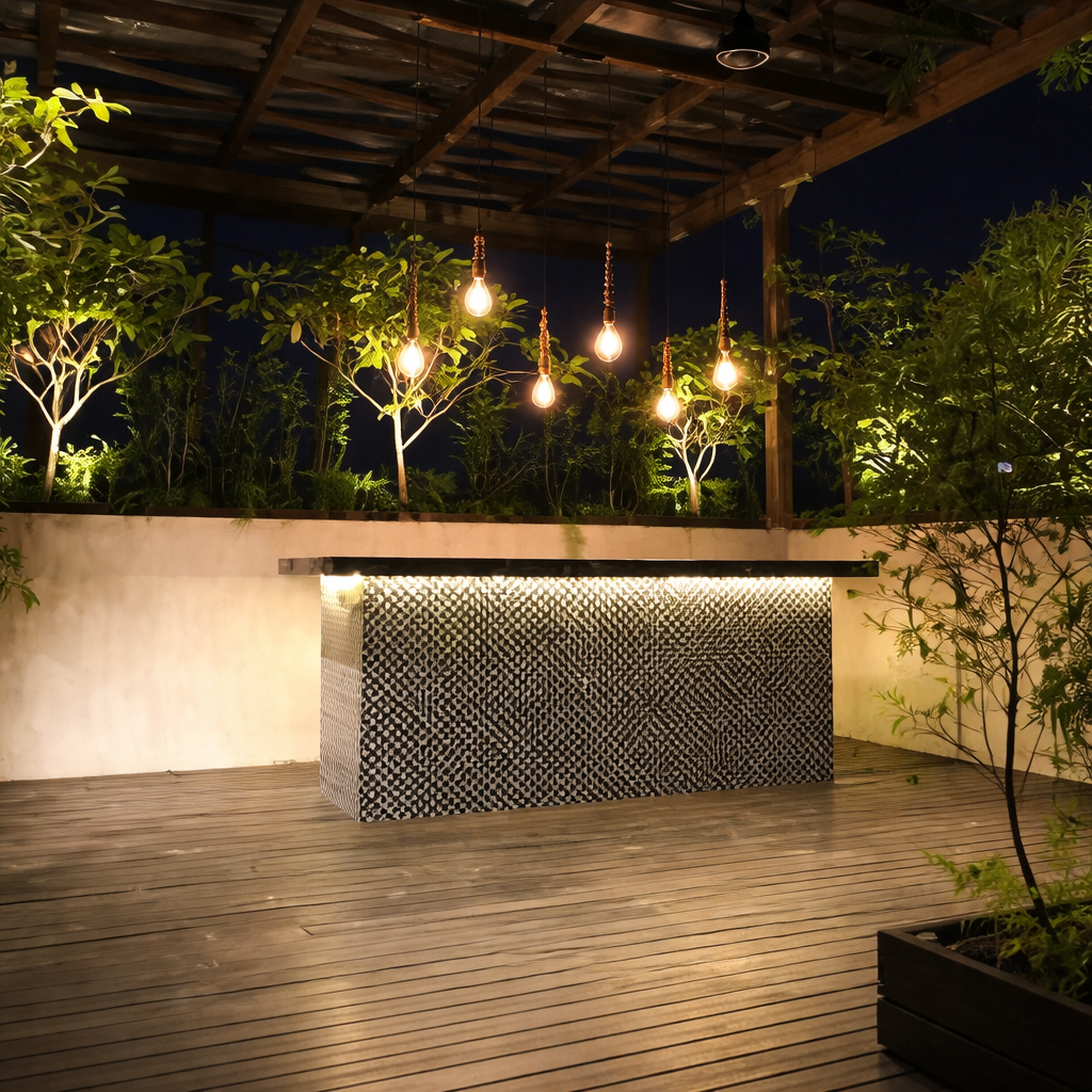 Roof Terrace Renovation : Rooftop Night Garden